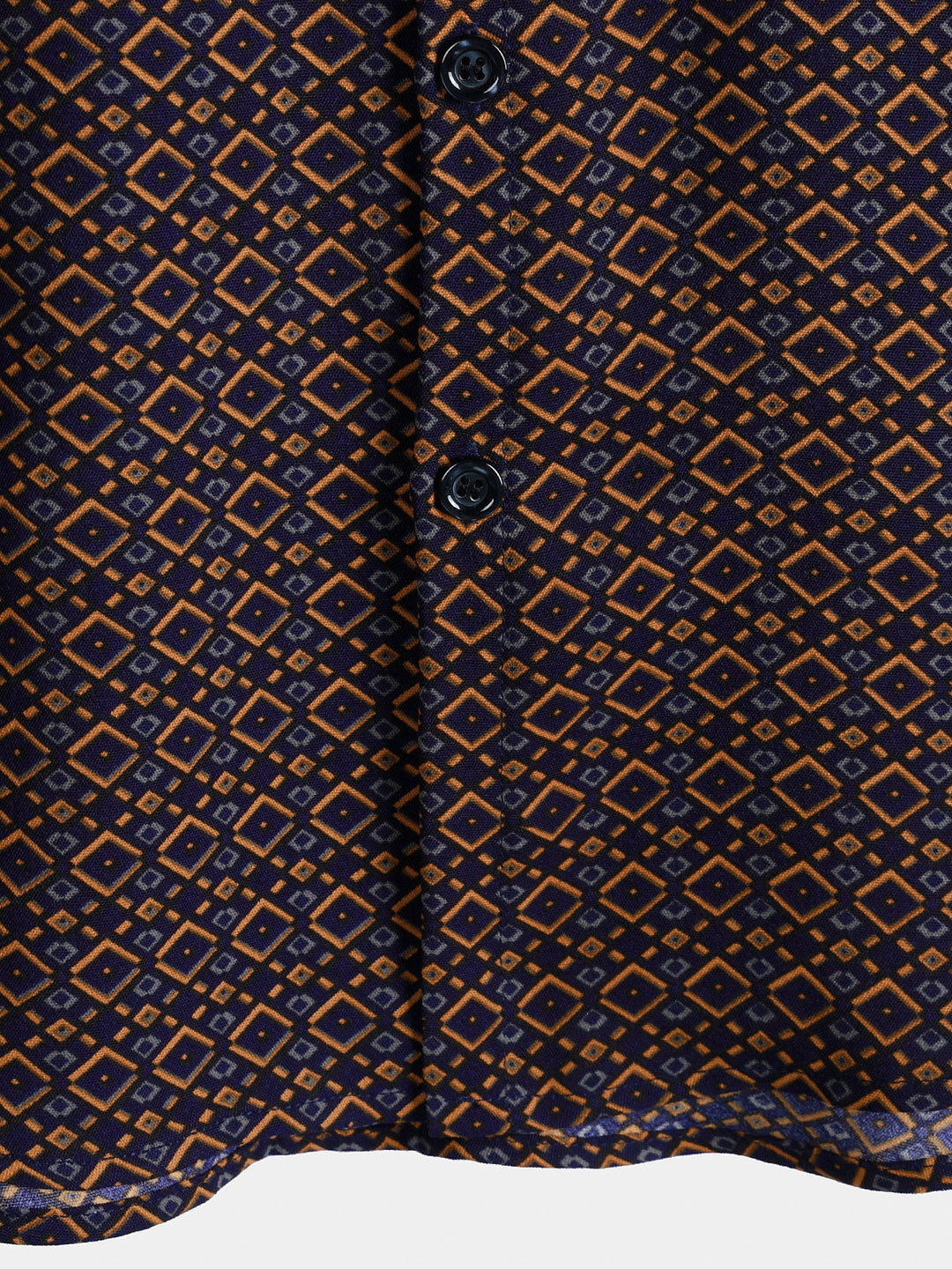 Chemise Homme Manches Courtes Bohème Décontractée à Imprimé Géométrique