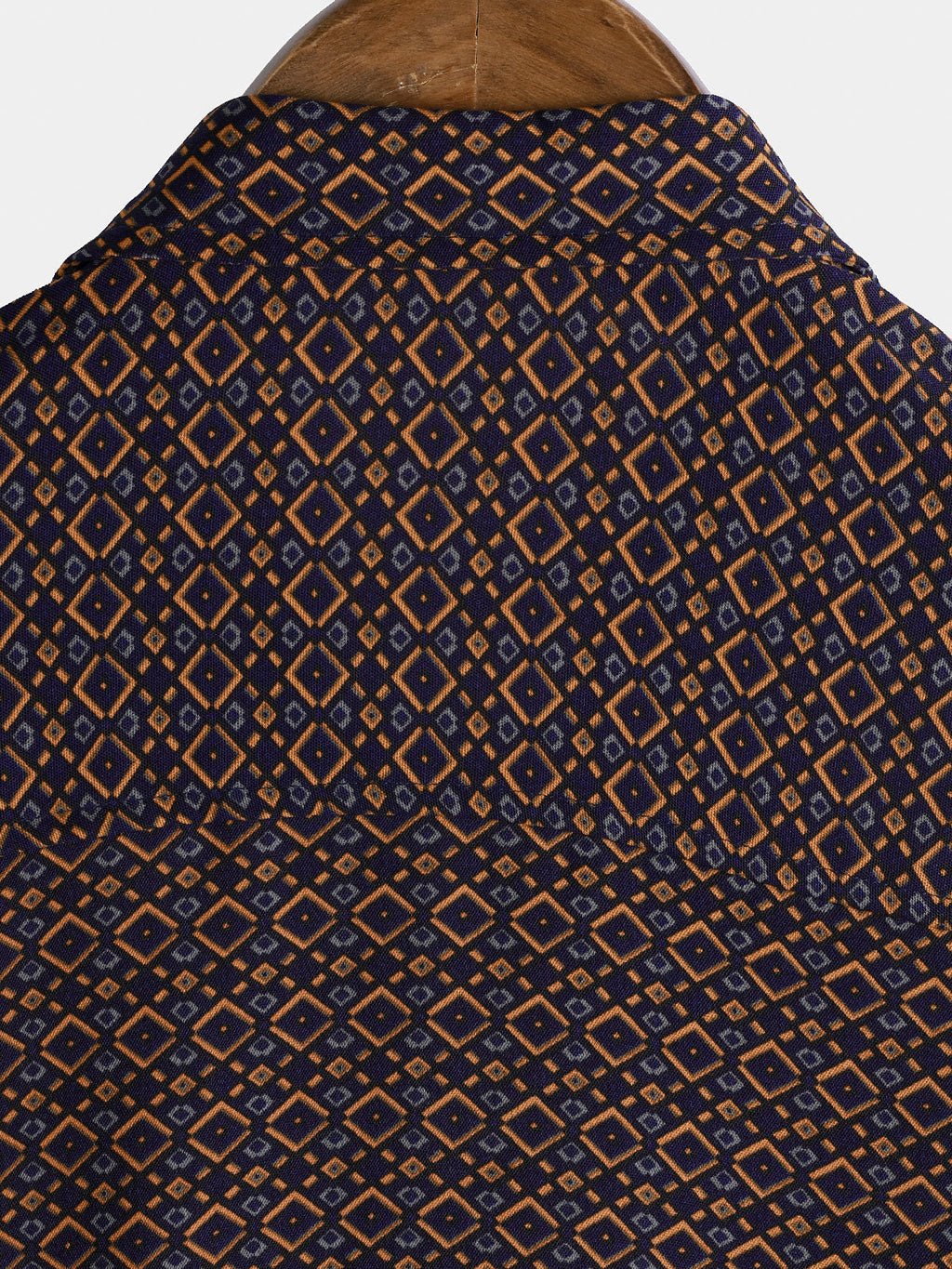 Chemise Homme Manches Courtes Bohème Décontractée à Imprimé Géométrique