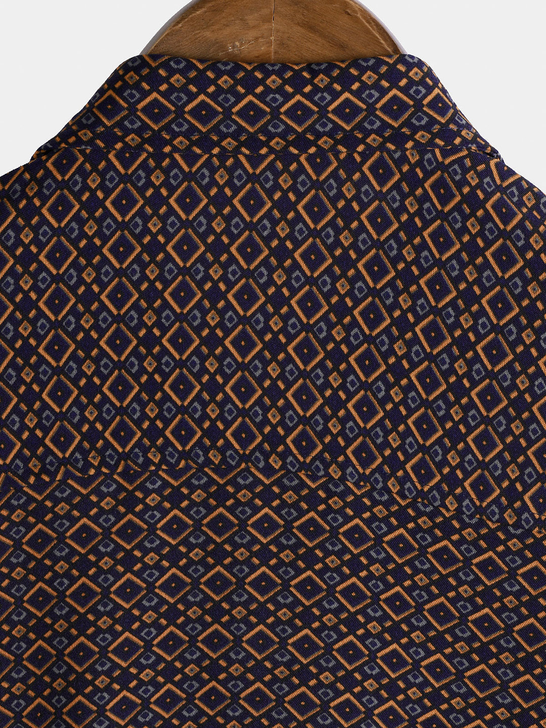 Chemise Homme Manches Courtes Bohème Décontractée à Imprimé Géométrique