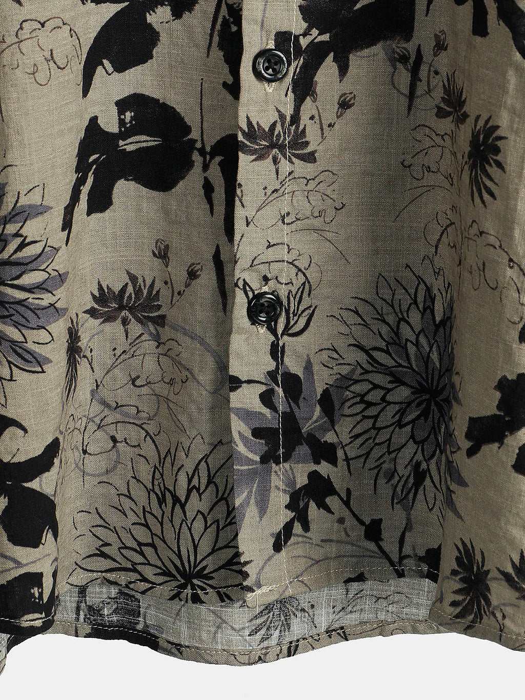 Chemise d'Homme Vintage à Manches Courtes avec Imprimé Floral Rétro