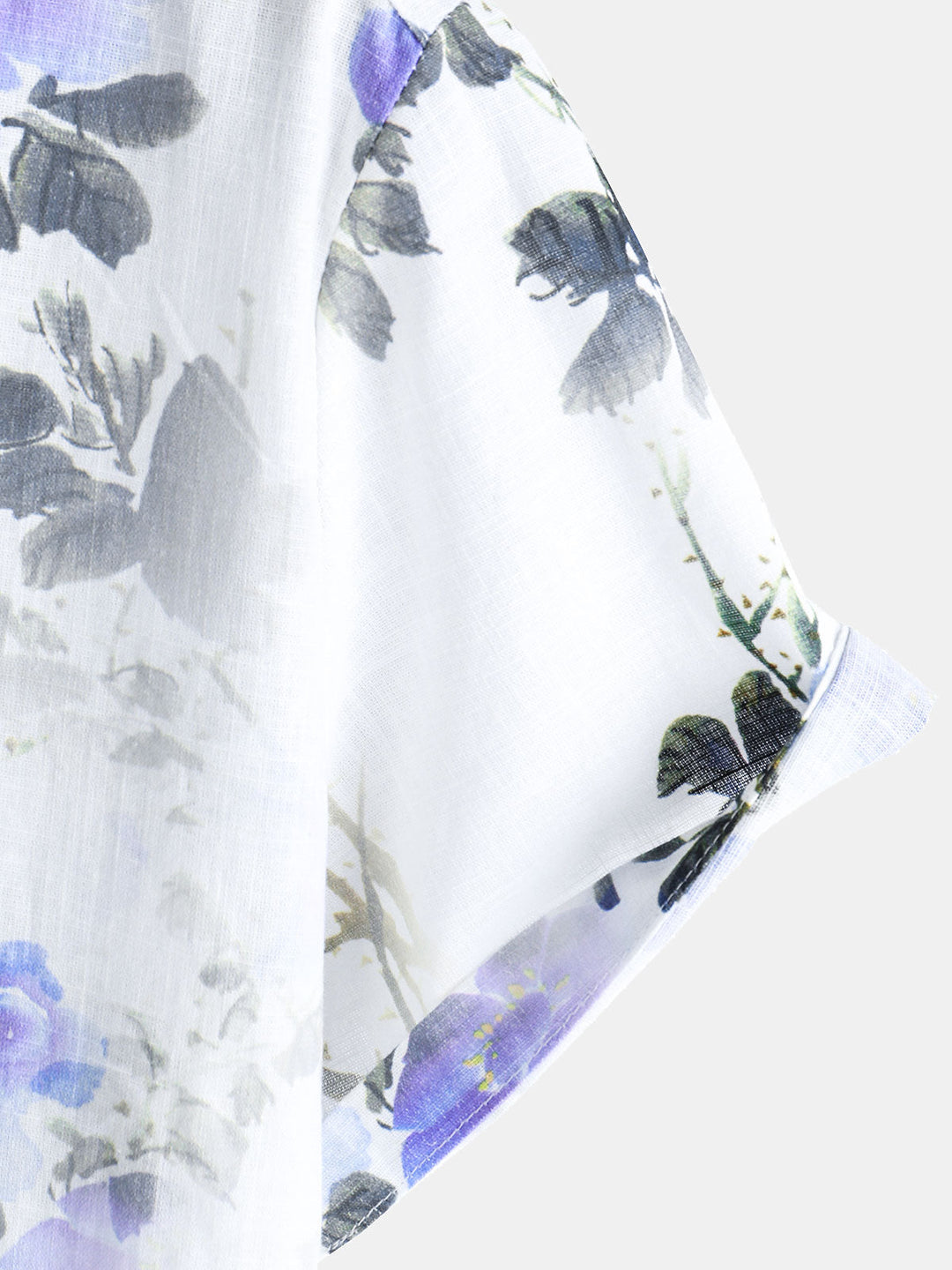 Chemise décontractée à manches courtes en coton pour homme, imprimé floral, idéal pour les vacances et l&
