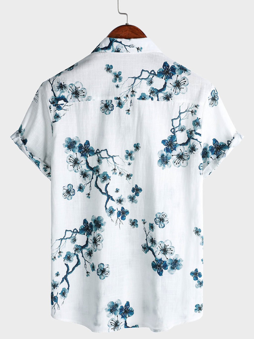 Chemise boutonnée à manches courtes Blossom Summer pour homme