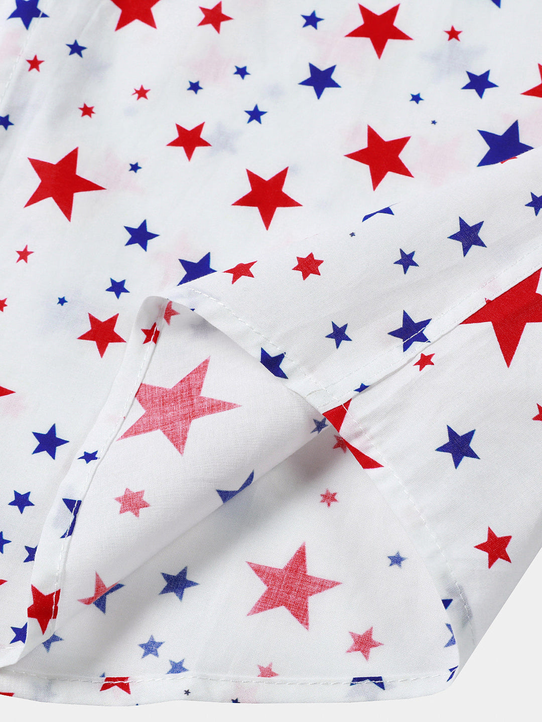 Chemise Homme à Imprimé Étoiles Patriotiques Décontractée Style Vacances Manches Courtes