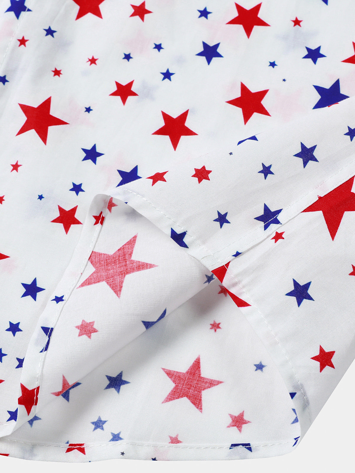Chemise Homme à Imprimé Étoiles Patriotiques Décontractée Style Vacances Manches Courtes