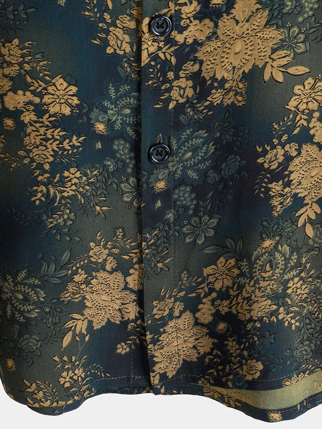 Chemise à manches courtes en rayonne à imprimé floral rétro pour homme