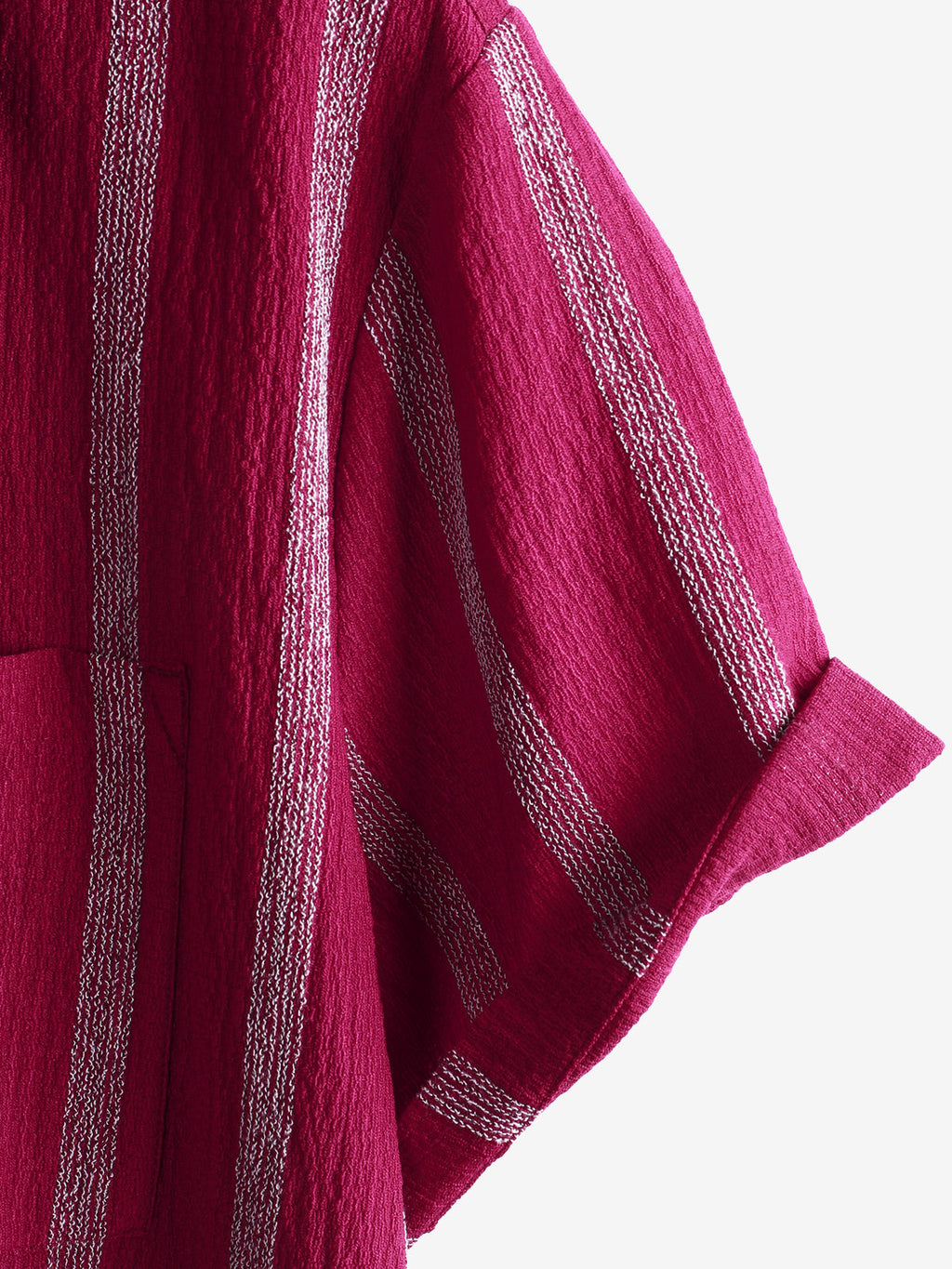 Chemise Hawaïenne Vintage d'Été pour Homme avec Rayures et Boutons sur la Poitrine