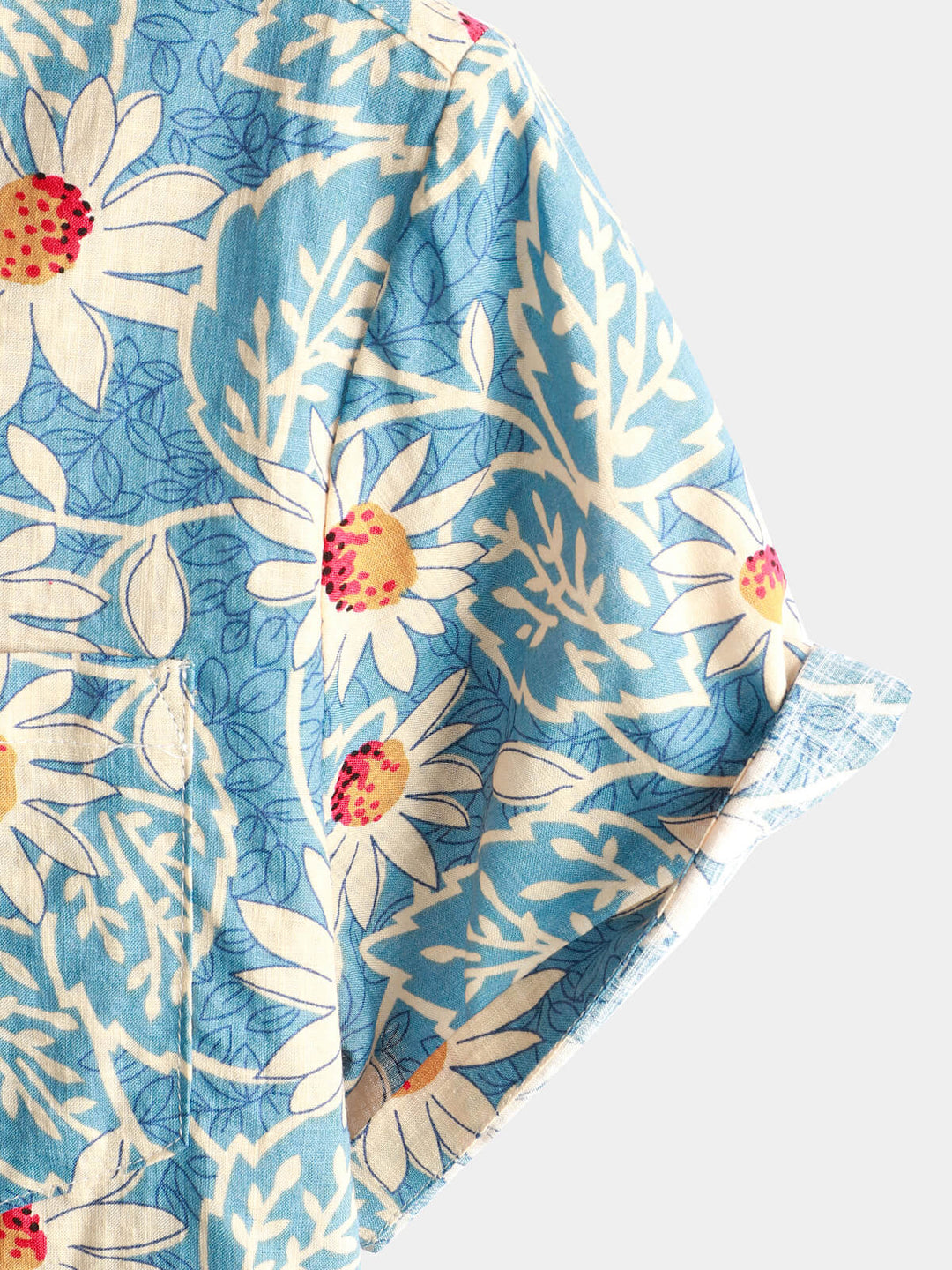 Chemise à fleurs hawaïenne en coton rétro pour homme