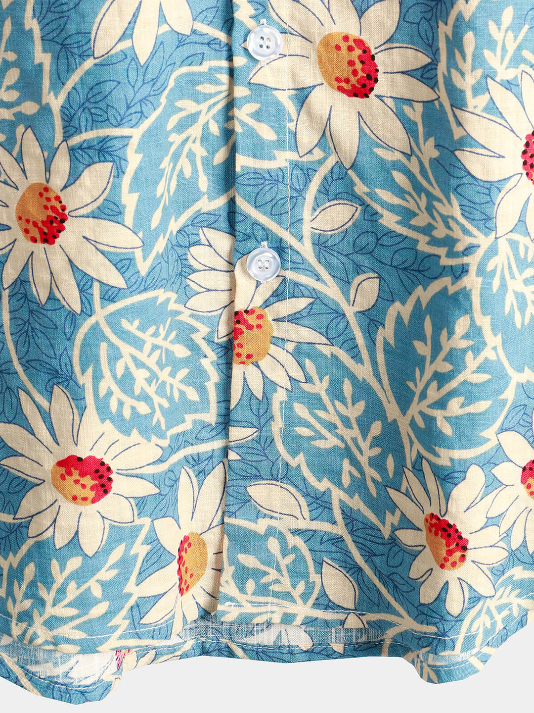Chemise à fleurs hawaïenne en coton rétro pour homme