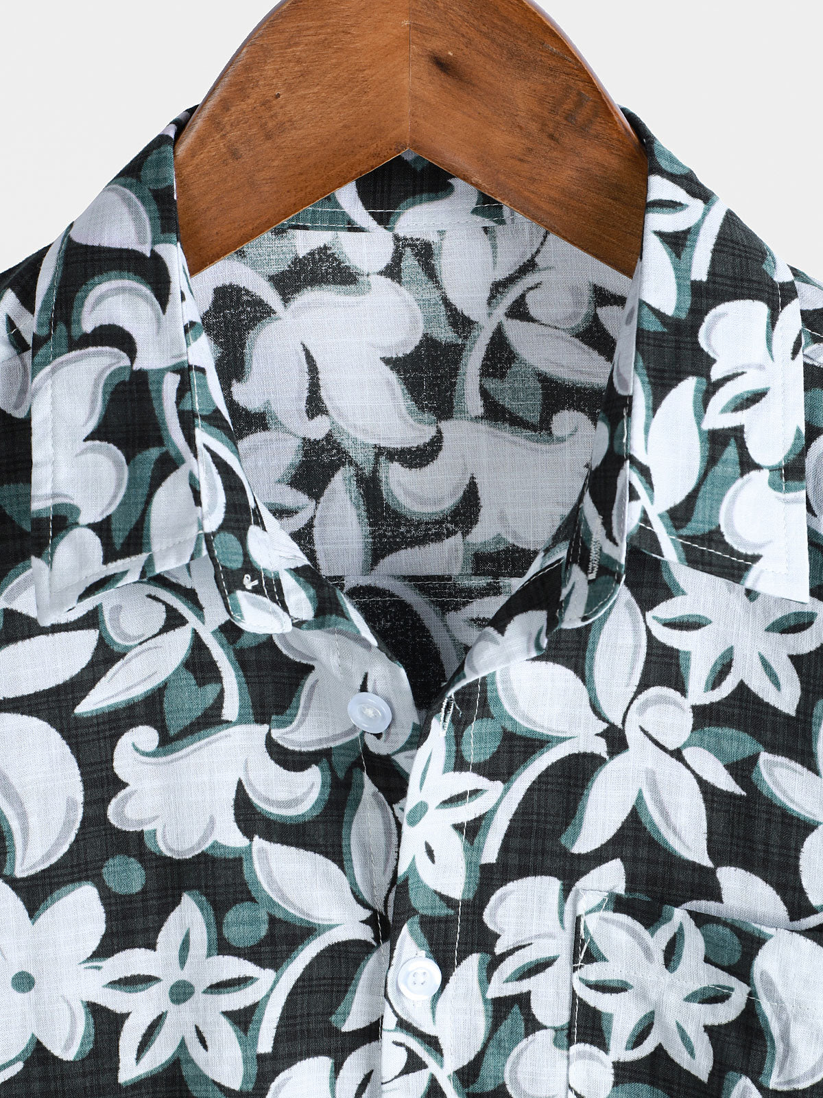 Chemise de Vacances Tropicale Vintage Florale à Manches Courtes pour Homme