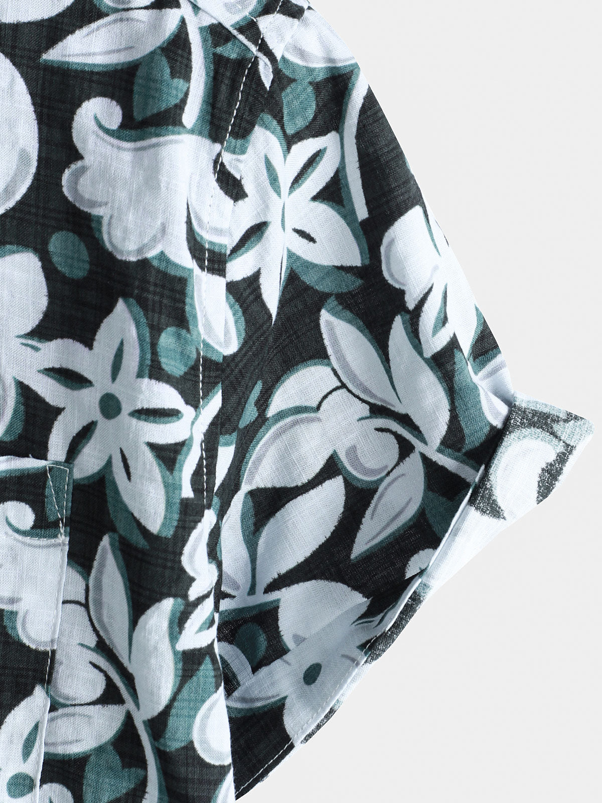 Chemise de Vacances Tropicale Vintage Florale à Manches Courtes pour Homme