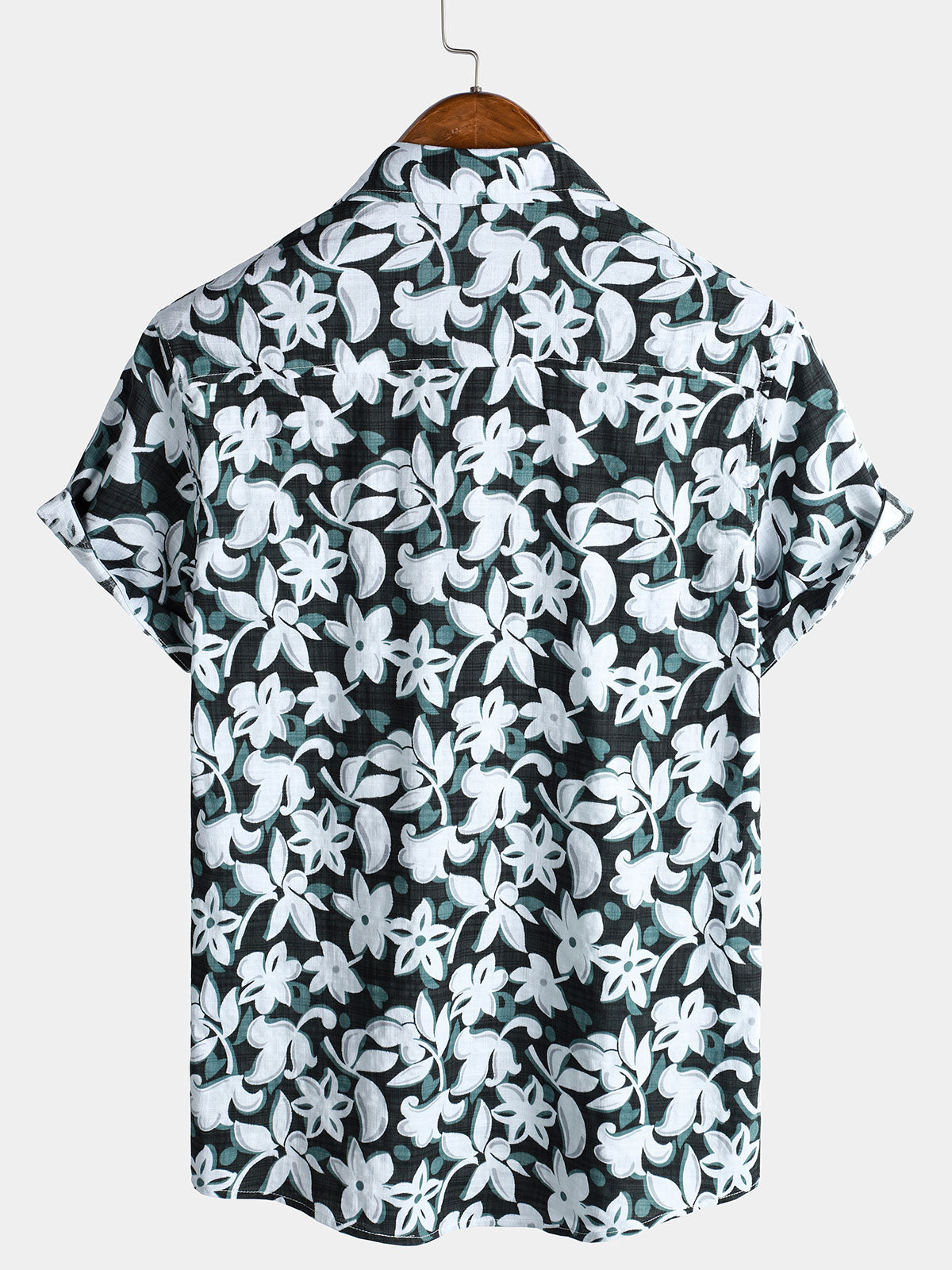 Chemise de Vacances Tropicale Vintage Florale à Manches Courtes pour Homme