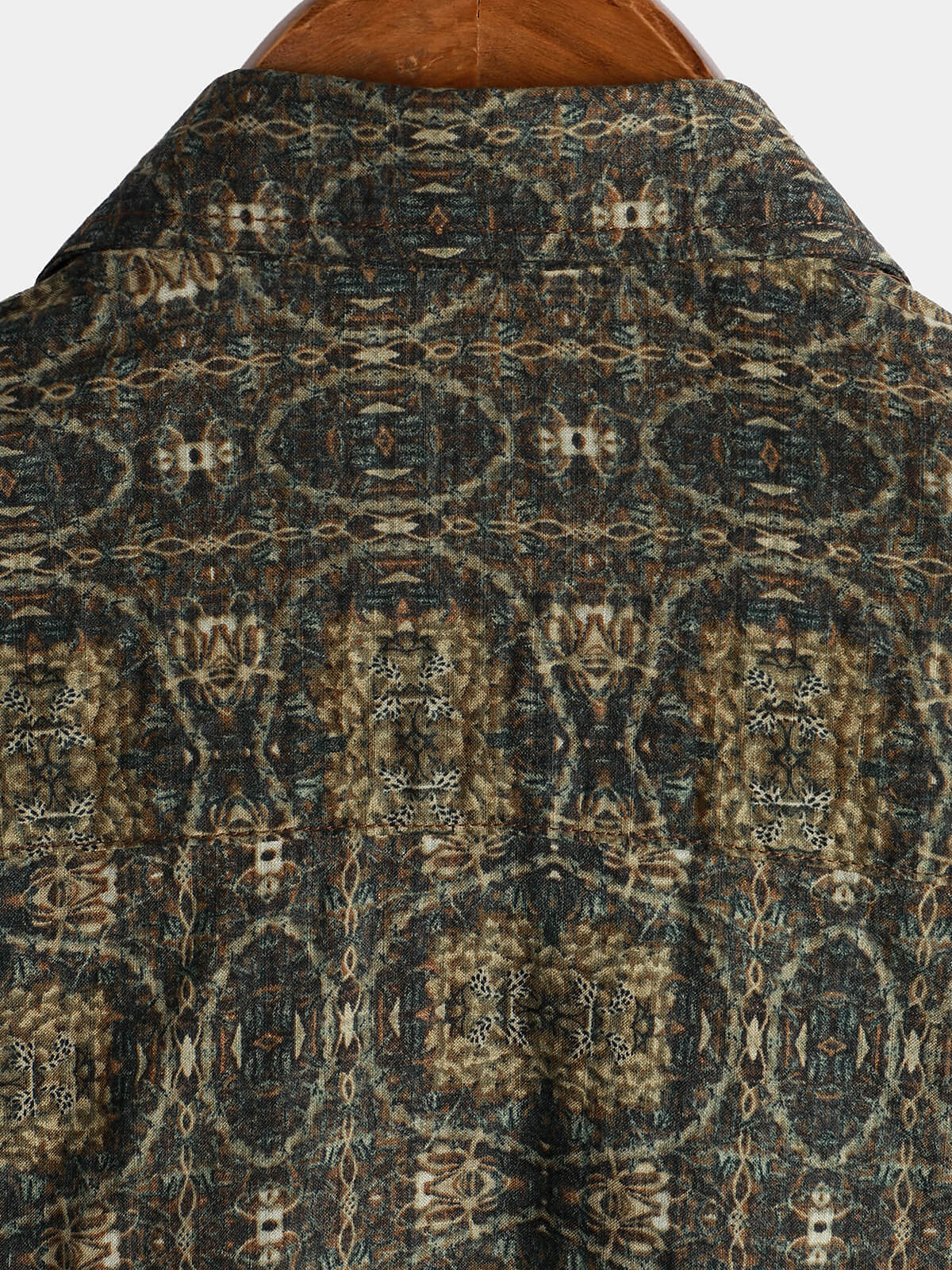 Chemise boutonnée rétro d'été à manches courtes en coton vintage pour hommes des années 70