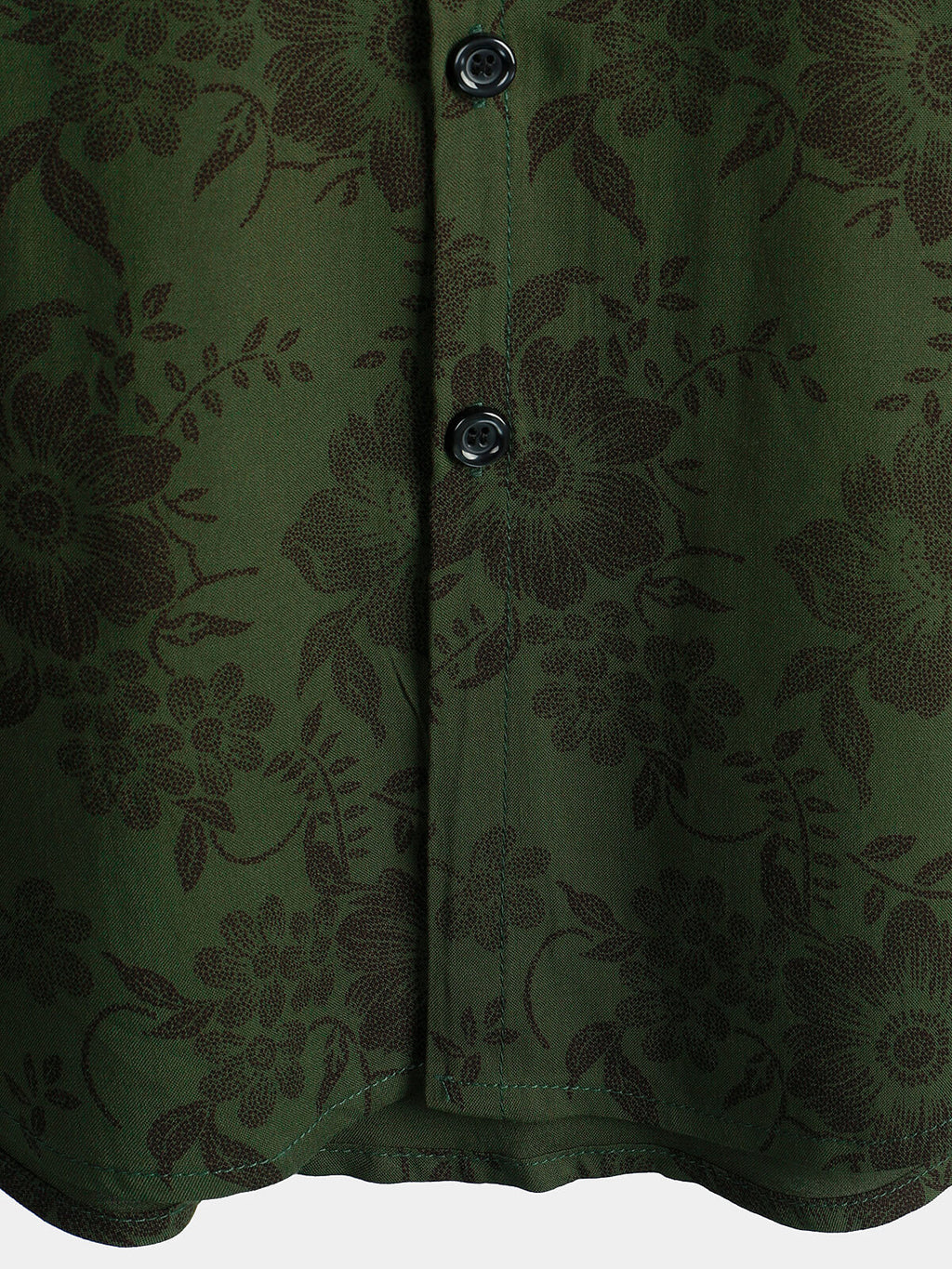 Chemise à manches courtes boutonnée pour hommes, motif Floral vert foncé, Vintage hawaïen, doux, vacances à la plage