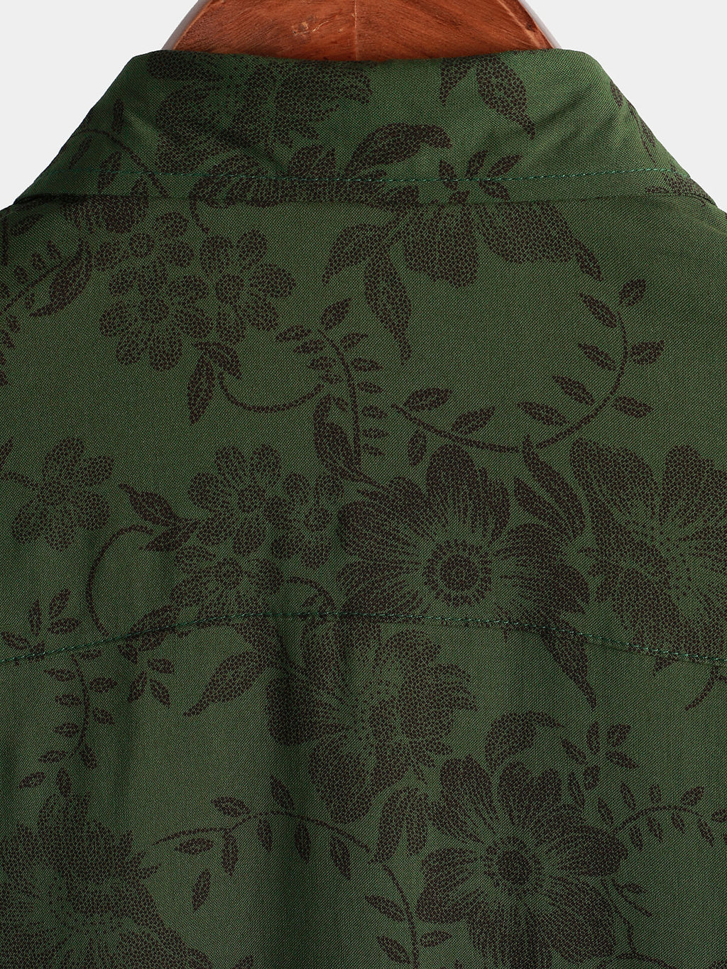 Chemise à manches courtes boutonnée pour hommes, motif Floral vert foncé, Vintage hawaïen, doux, vacances à la plage