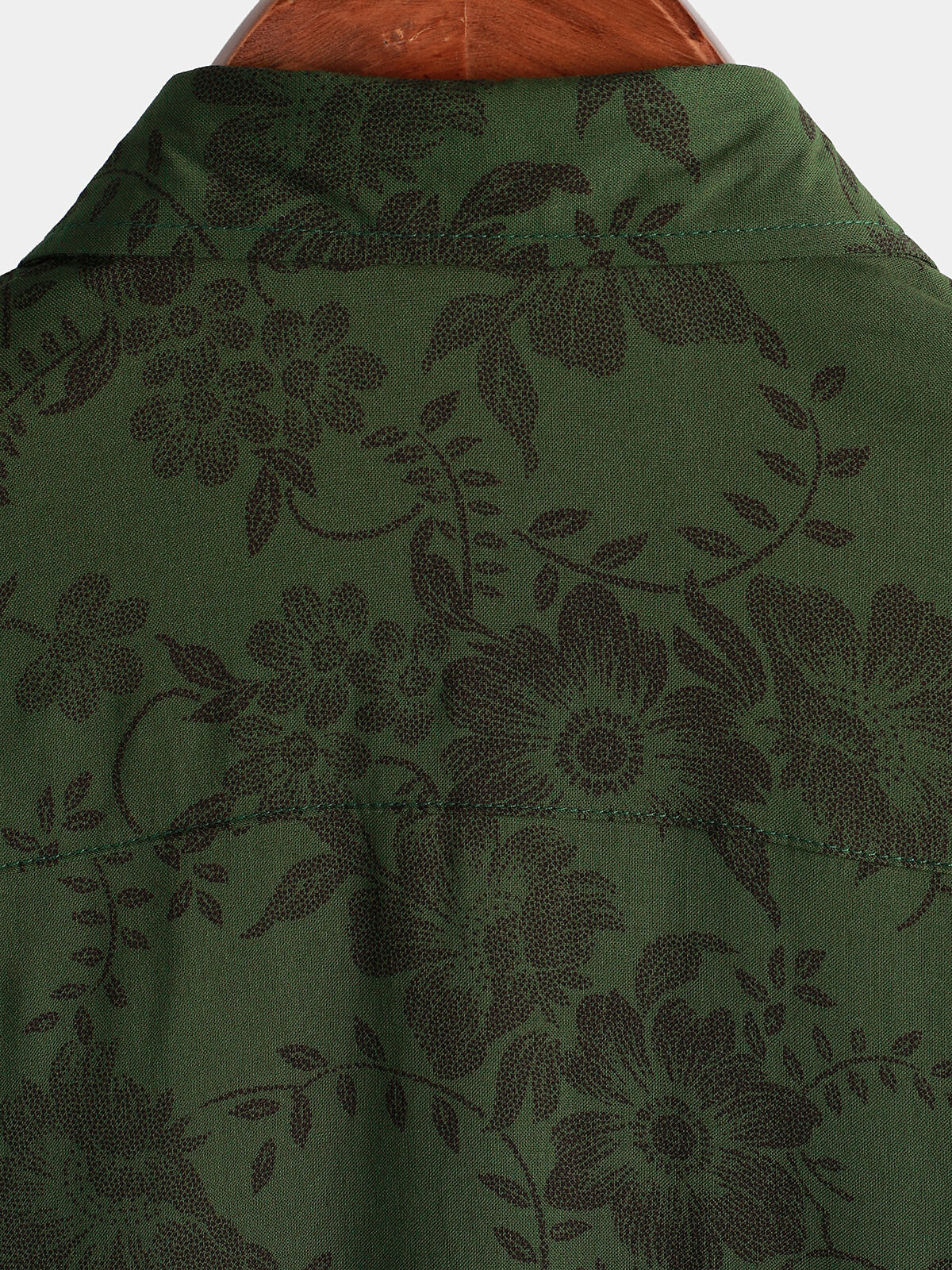 Chemise à manches courtes boutonnée pour hommes, motif Floral vert foncé, Vintage hawaïen, doux, vacances à la plage