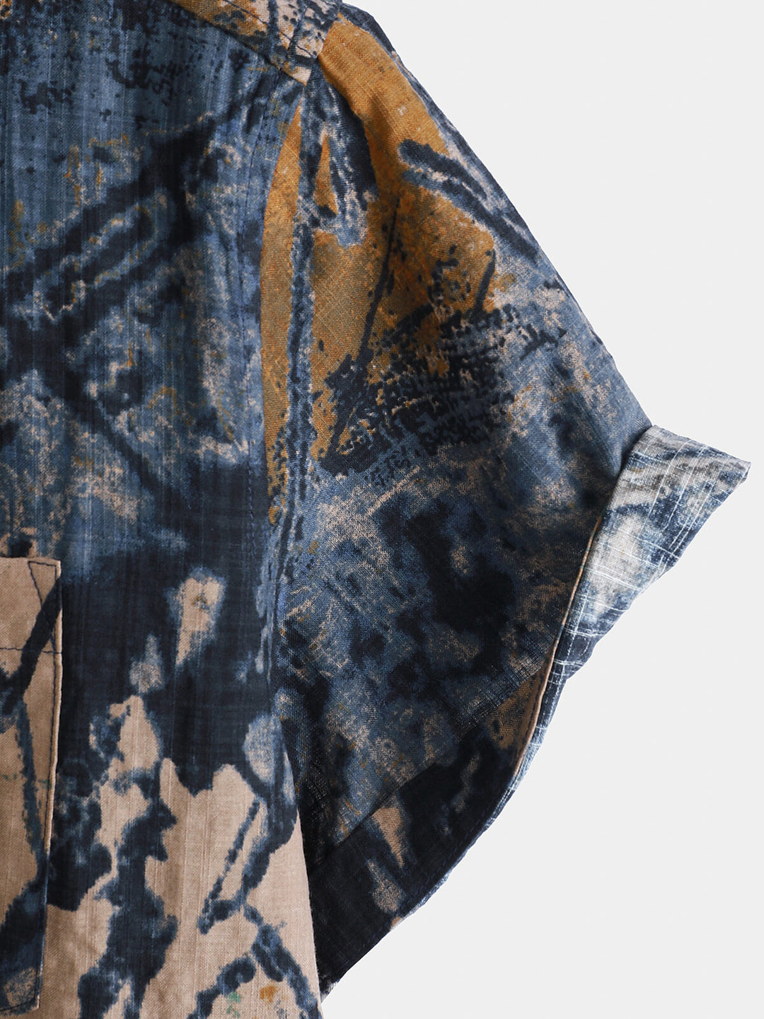 Chemise boutonnée à manches courtes pour homme, motif abstrait, idéale pour les vacances, été