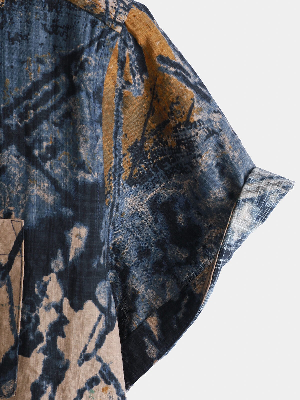 Chemise boutonnée à manches courtes pour homme, motif abstrait, idéale pour les vacances, été