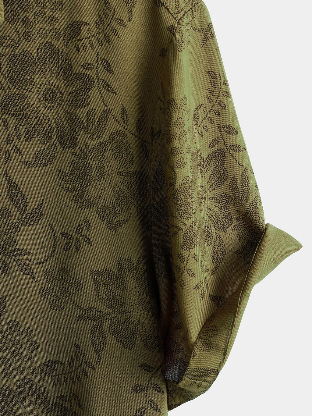 Chemise Vintage Florale Verte pour Homme à Manches Courtes Cool Rétro Été Années 70
