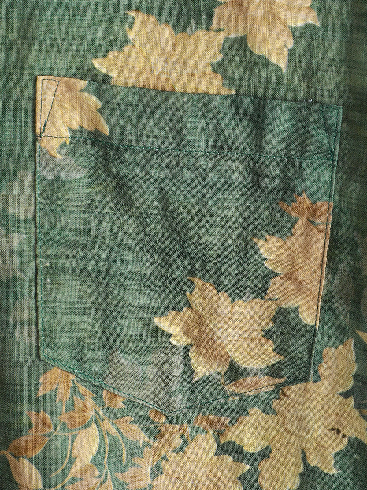 Chemise de plage à manches courtes et poche à imprimé floral vintage pour homme