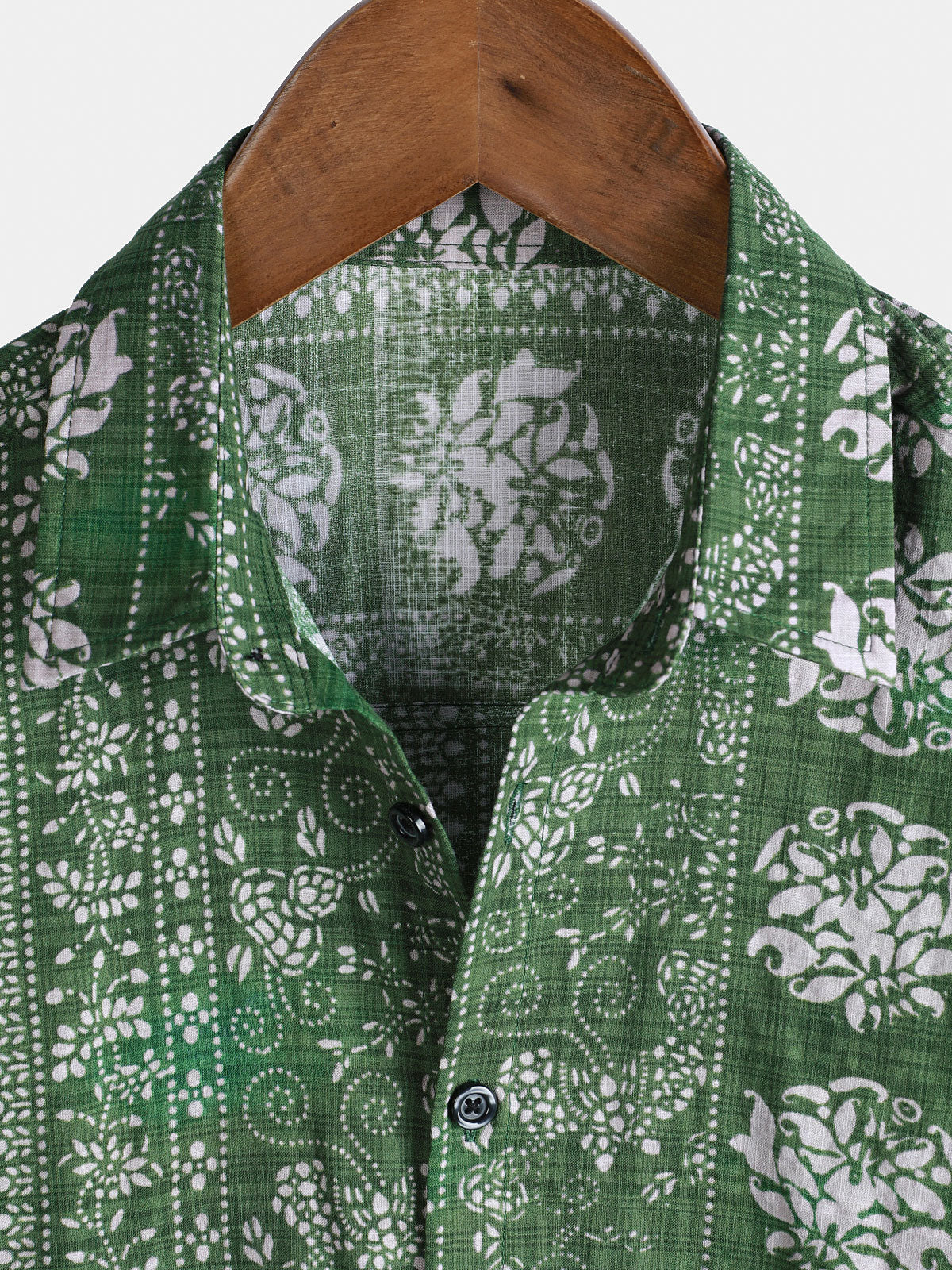 Chemise à manches courtes à rayures vintage pour homme
