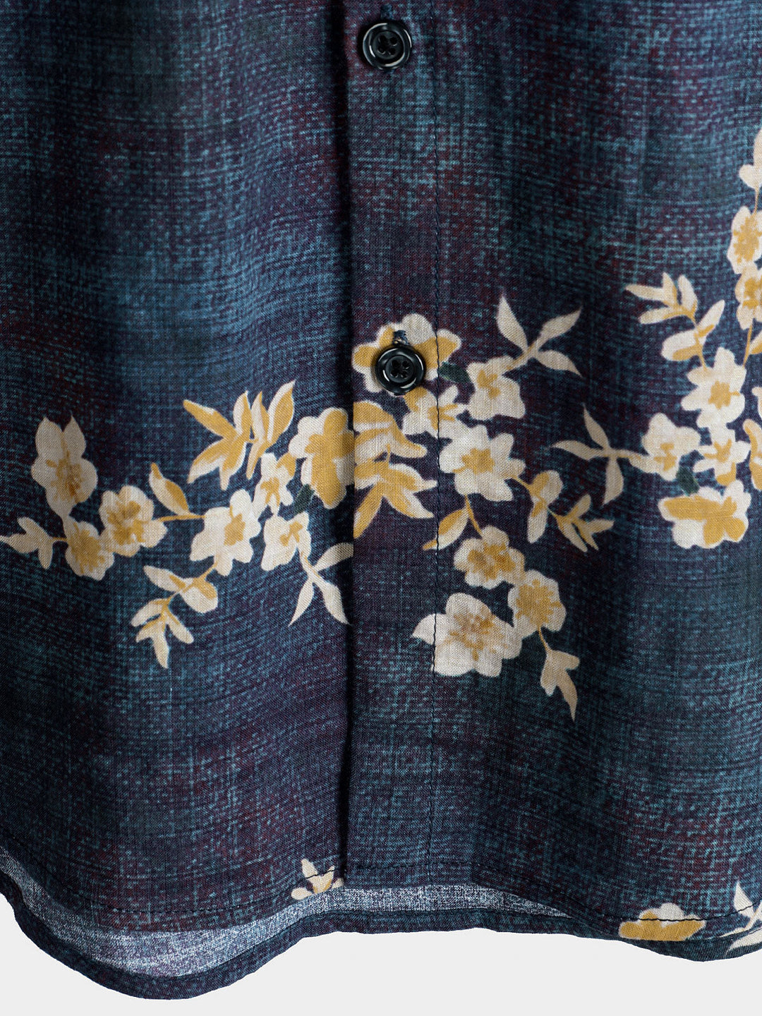 Chemise boutonnée décontractée à manches courtes et imprimé floral pour homme