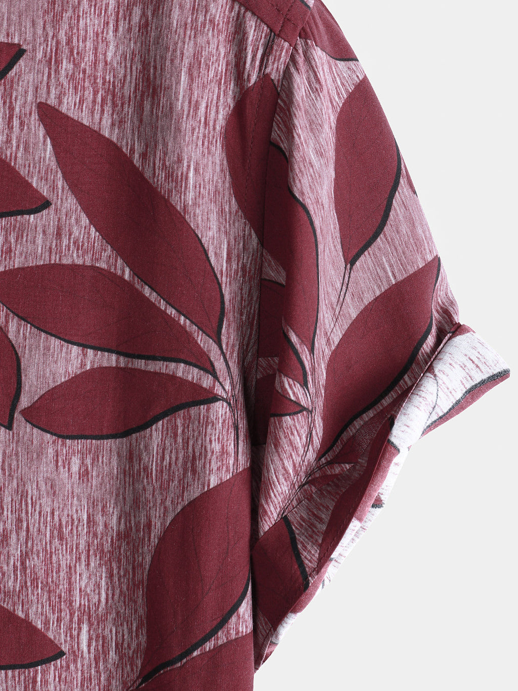 Chemise hawaïenne légère à manches courtes pour homme, motif feuilles tropicales et fleurs