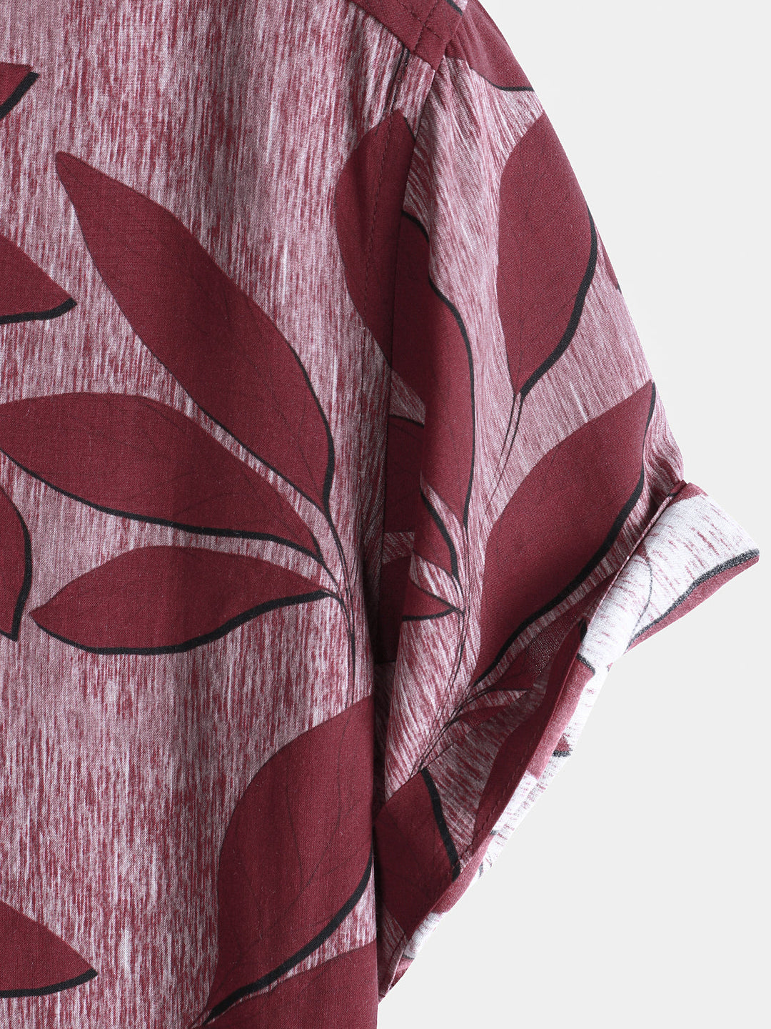 Chemise hawaïenne légère à manches courtes pour homme, motif feuilles tropicales et fleurs