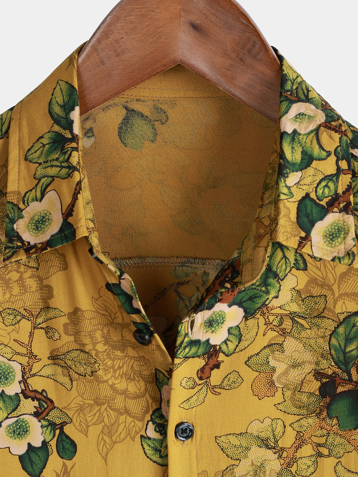 Chemise pour Homme Vintage Décontractée Douce avec Fleurs et Manches Courtes