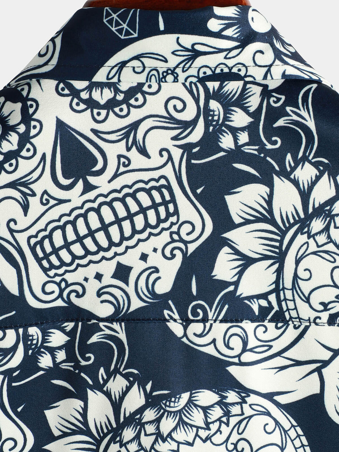 Chemise hawaïenne à manches courtes pour hommes imprimé Floral crâne de sucre Cool boutonnée drôle