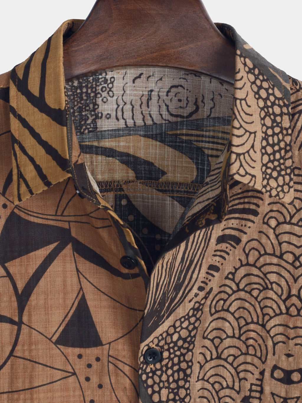 Chemise d'Été Rétro Vintage pour Homme avec Boutons pour Vacances à la Plage à Manches Courtes
