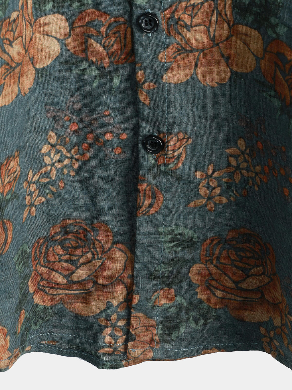 Chemise à manches courtes de vacances d'été bleu vintage à fleurs rétro pour hommes