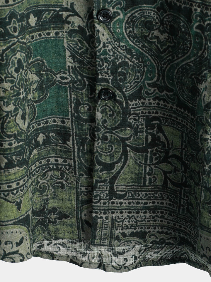 Paisley — Chemise Paisley Verte