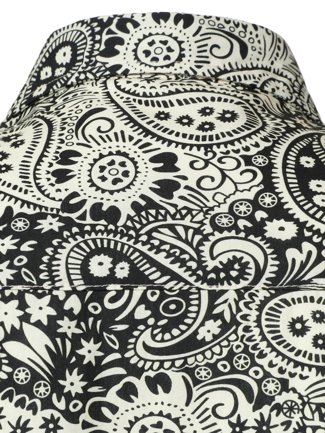 Chemise à manches longues en coton à imprimé cachemire vintage pour homme