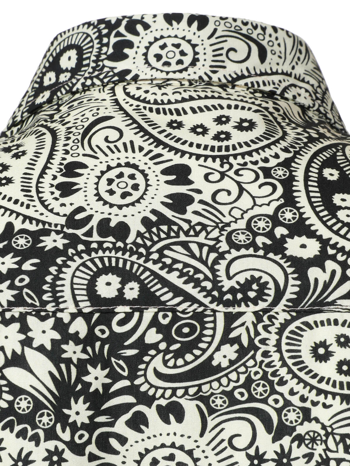 Chemise à manches longues en coton à imprimé cachemire vintage pour homme