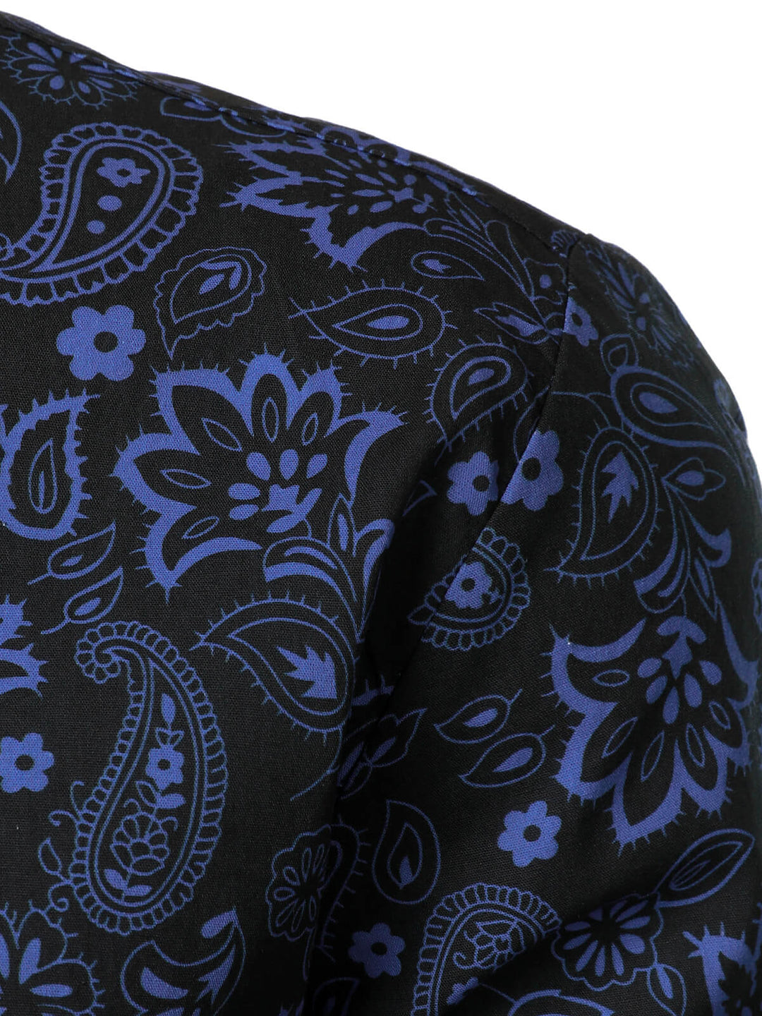 Chemise à manches longues en coton à imprimé cachemire pour homme