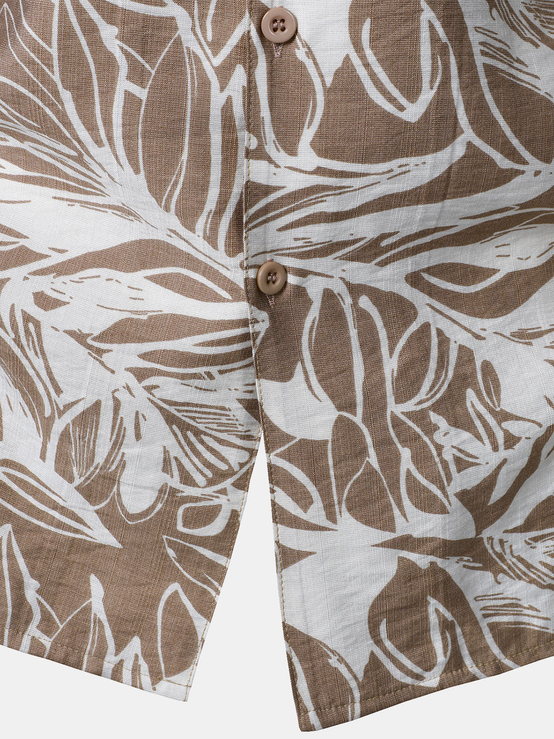 Chemise Homme à Boutons Manches Courtes à Imprimé Tropical avec Poche Style Holiday Col Cubain