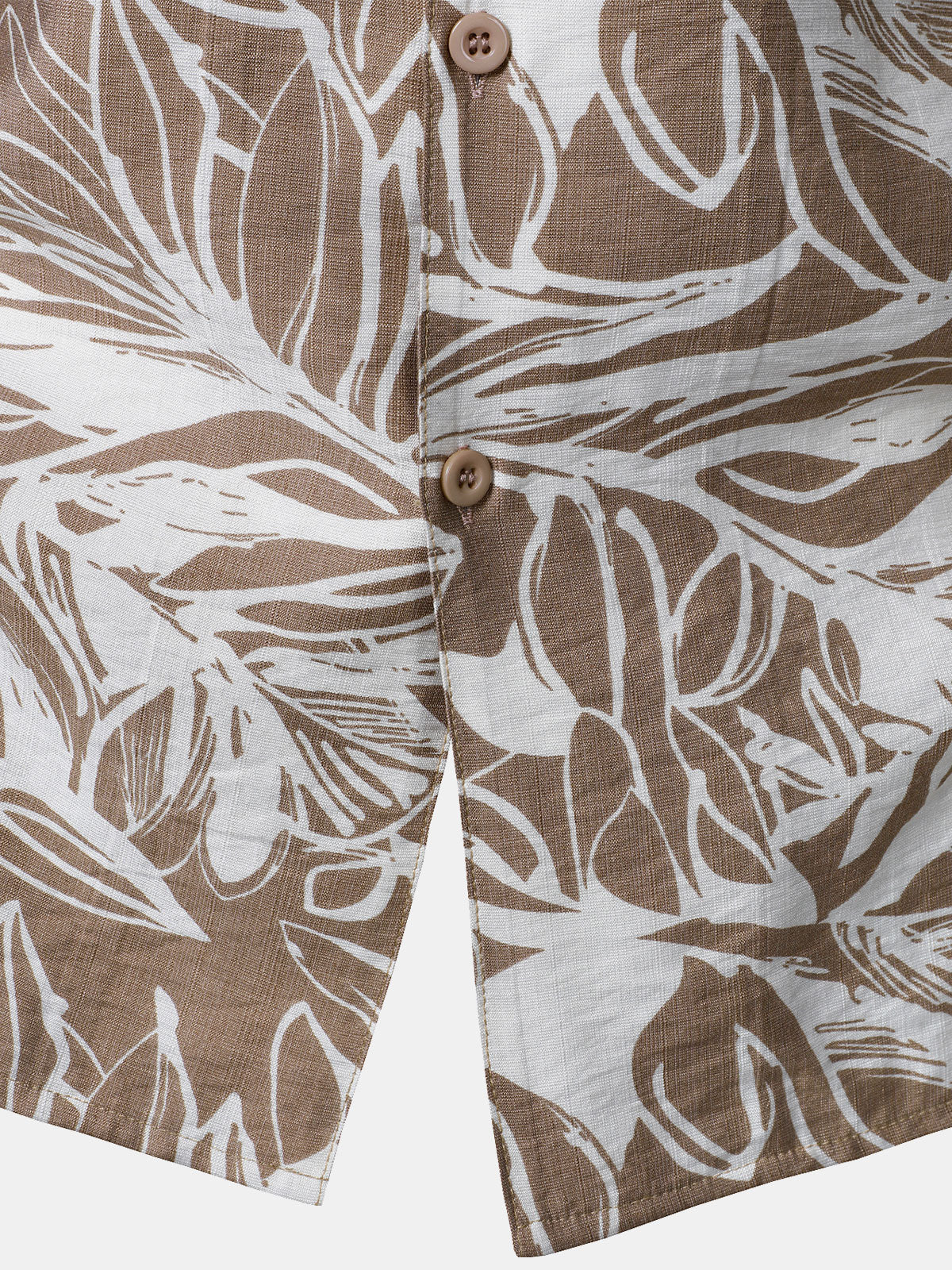 Chemise Homme à Boutons Manches Courtes à Imprimé Tropical avec Poche Style Holiday Col Cubain