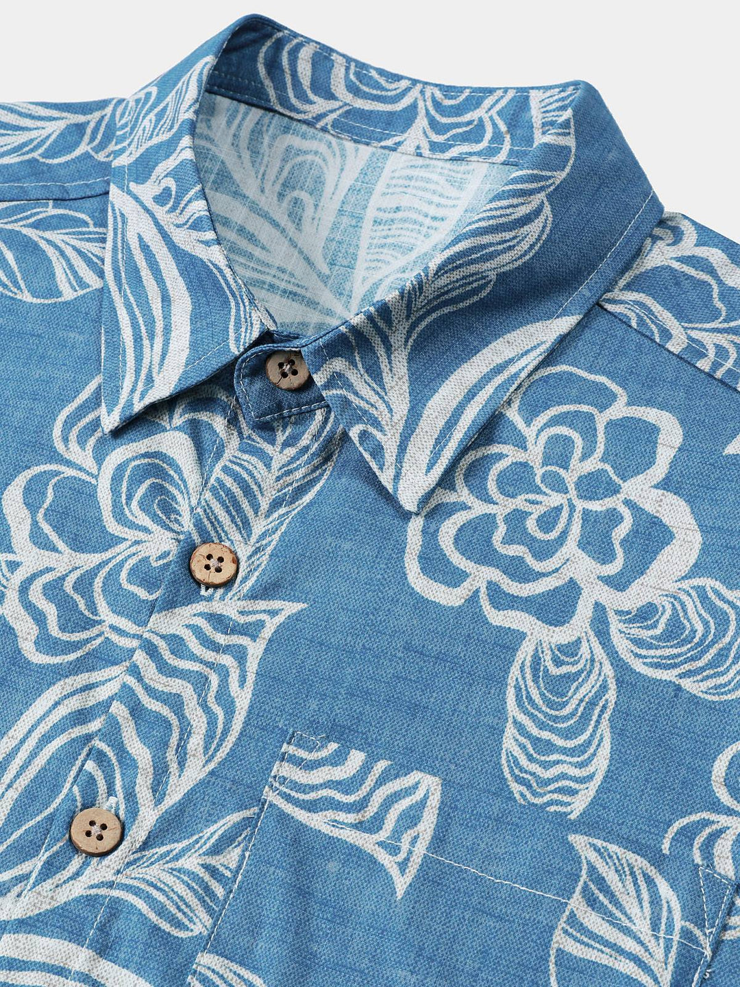 Chemise Homme Décontractée Imprimé Floral Tropical à Manches Courtes