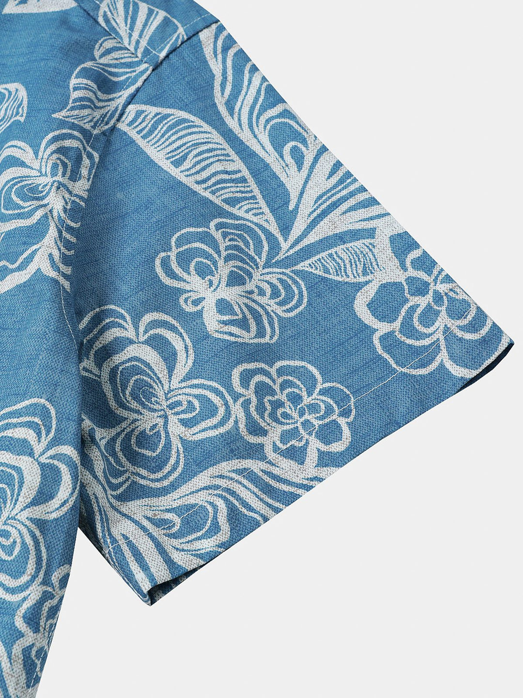 Chemise Homme Décontractée Imprimé Floral Tropical à Manches Courtes