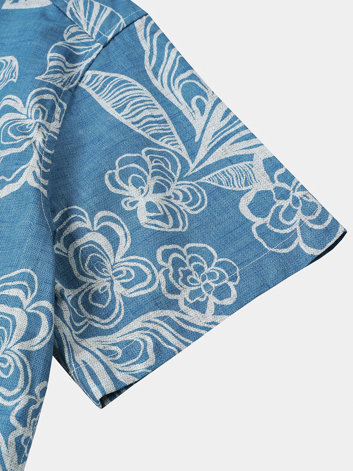 Chemise Homme Décontractée Imprimé Floral Tropical à Manches Courtes