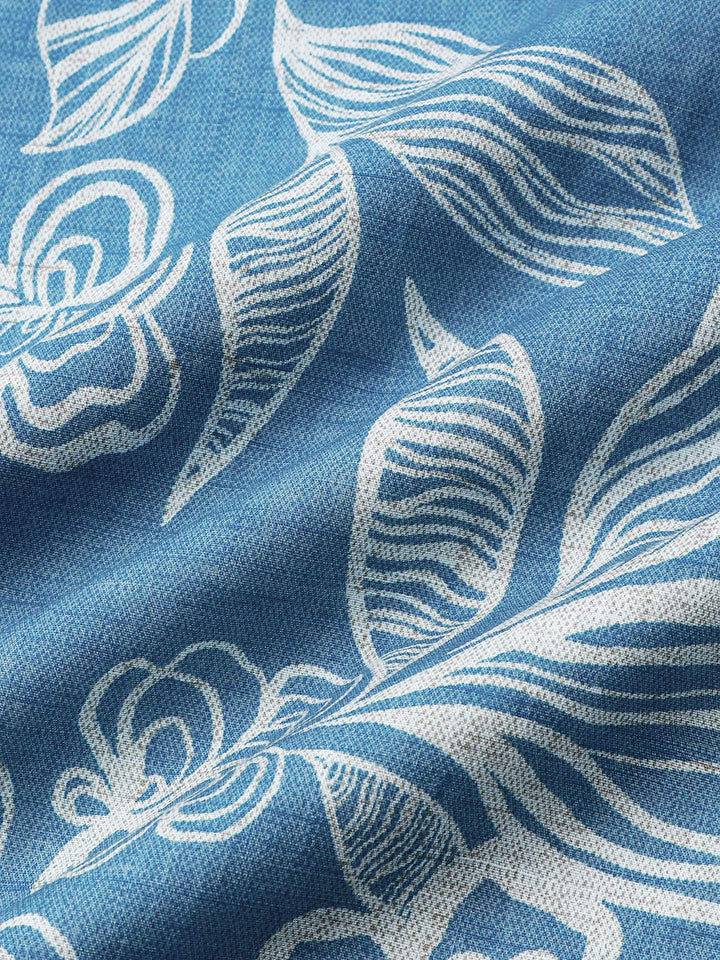 Chemise Homme Décontractée Imprimé Floral Tropical à Manches Courtes