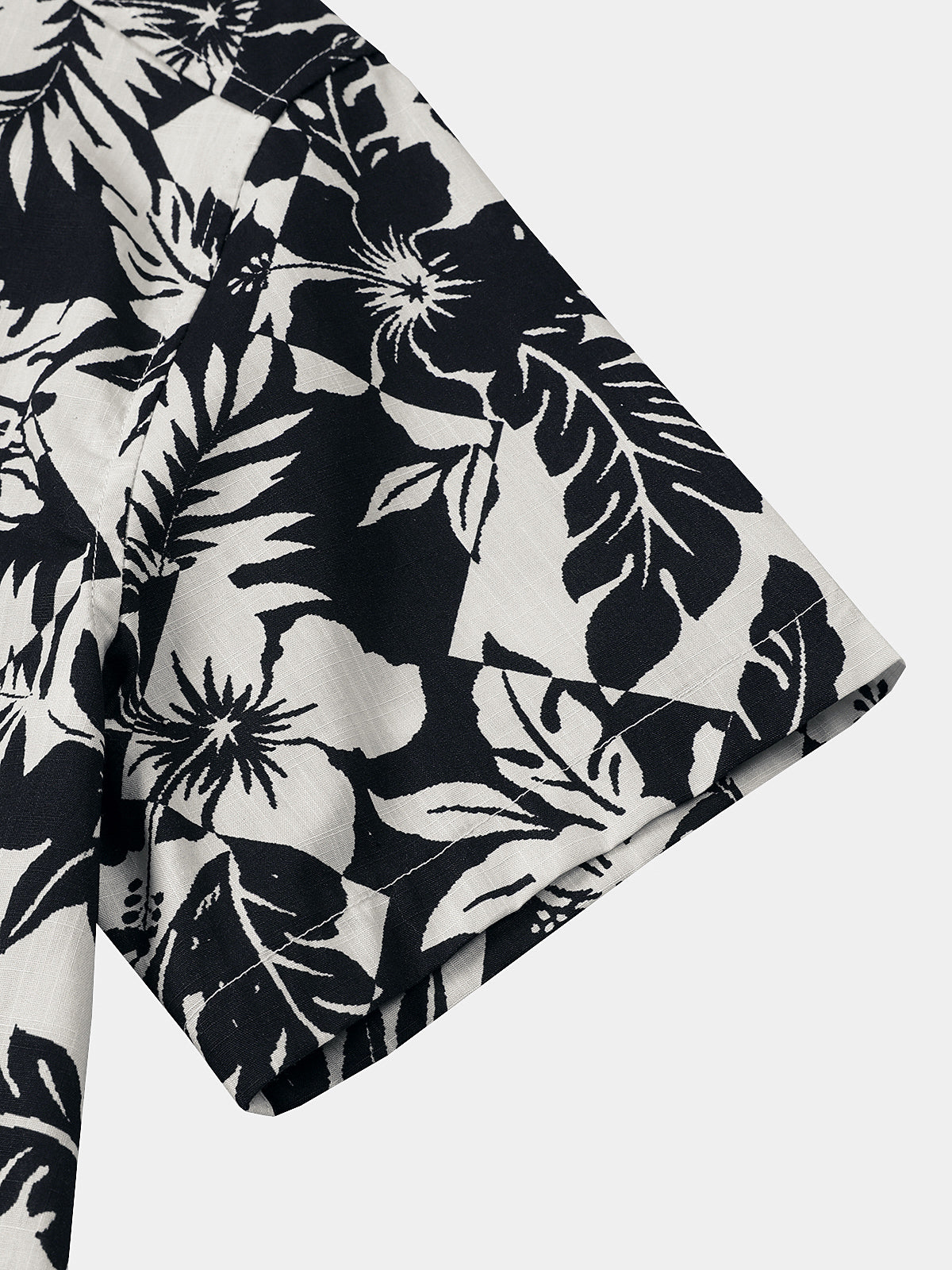 Chemise Homme en Coton à Imprimé Floral Décontractée Style Plage d’Été Manches Courtes