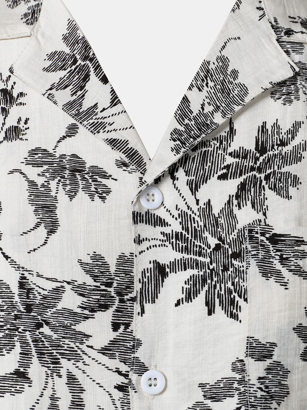 Chemise Hawaïenne Homme Manches Courtes à Poche Imprimé Floral