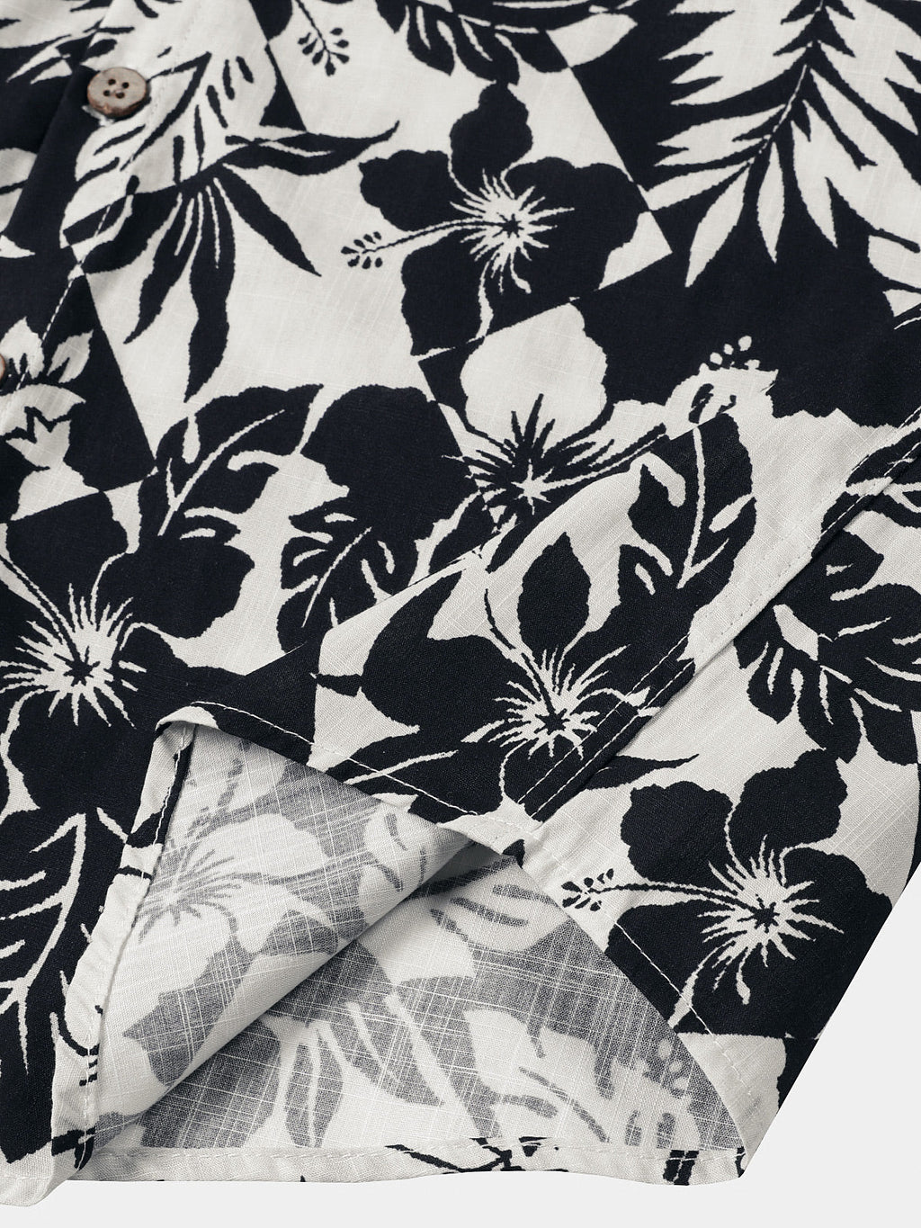Chemise Homme en Coton à Imprimé Floral Décontractée Style Plage d’Été Manches Courtes