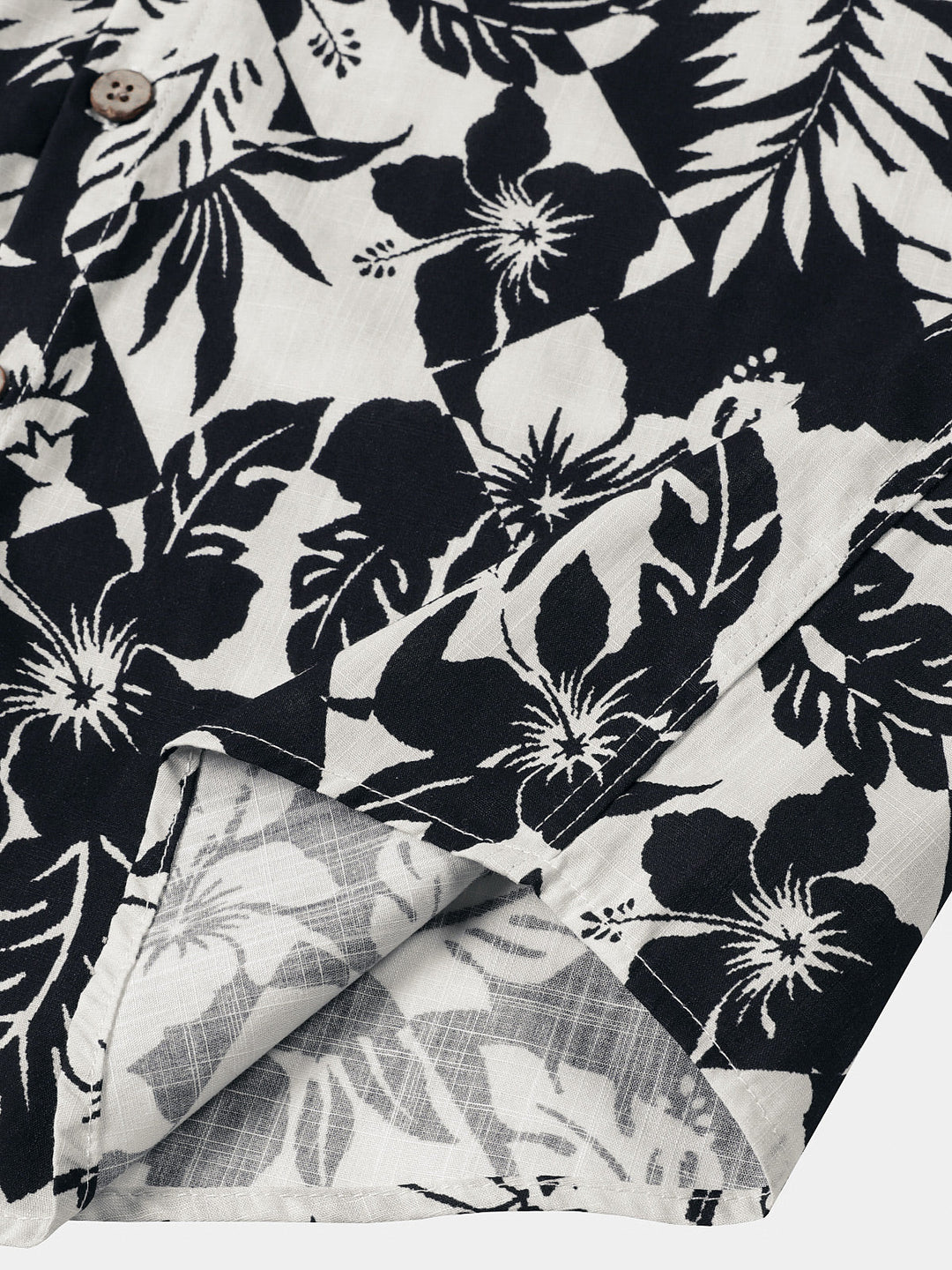 Chemise Homme en Coton à Imprimé Floral Décontractée Style Plage d’Été Manches Courtes
