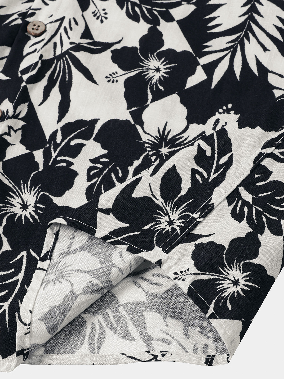 Chemise Homme en Coton à Imprimé Floral Décontractée Style Plage d’Été Manches Courtes