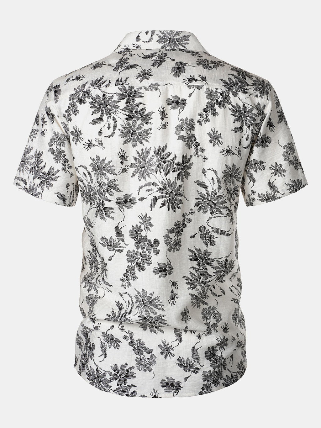 Chemise Hawaïenne Homme Manches Courtes à Poche Imprimé Floral