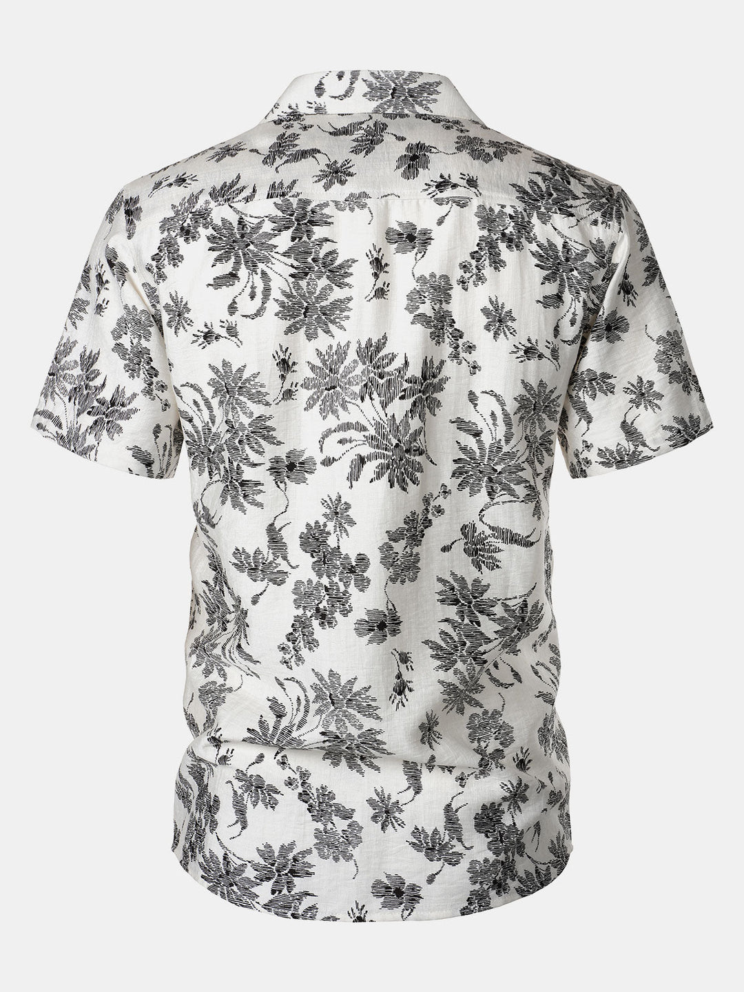 Chemise Hawaïenne Homme Manches Courtes à Poche Imprimé Floral
