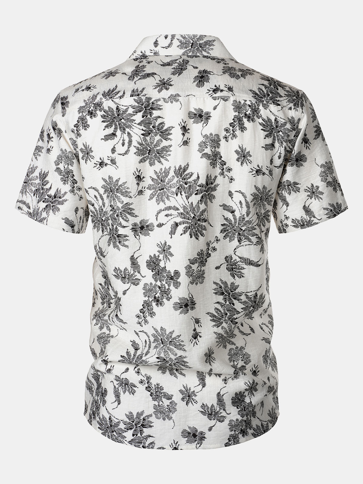 Chemise Hawaïenne Homme Manches Courtes à Poche Imprimé Floral