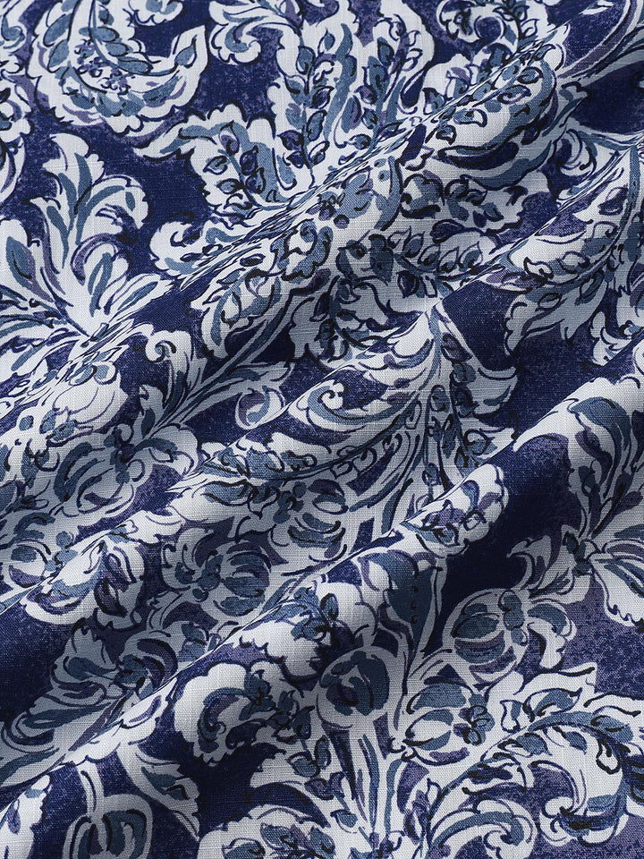 Chemise Homme à Imprimé Floral Classique Boutonnée Style Vacances Manches Courtes